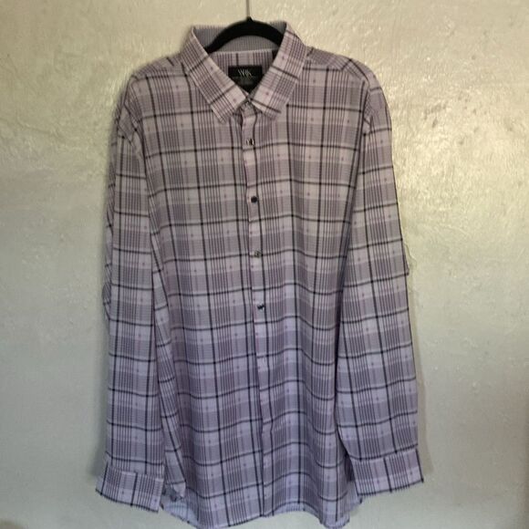 WRK purple and White Button Down Shirt WRK size 18 - Picture 1 of 5